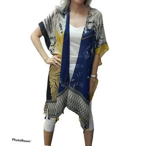 SALE Kimono Navy and Yellow
